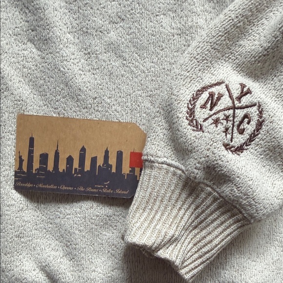 New York Beige Crewneck Sweater - Picture 4 of 9